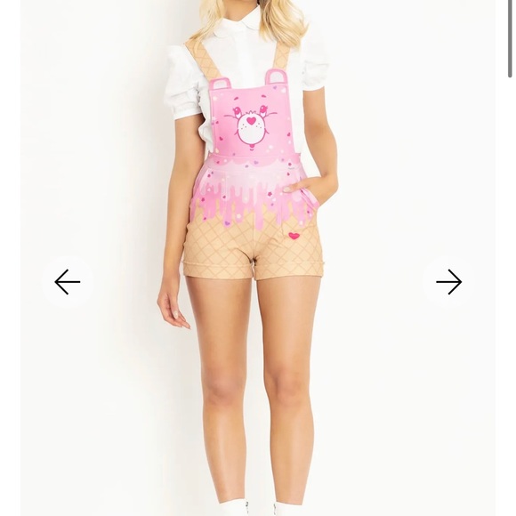 CHEER BEAR ICE CREAM SHORT EARVERALLS XS NWOT BLACKMILK BM BLACK MILK BEAR - Picture 3 of 9